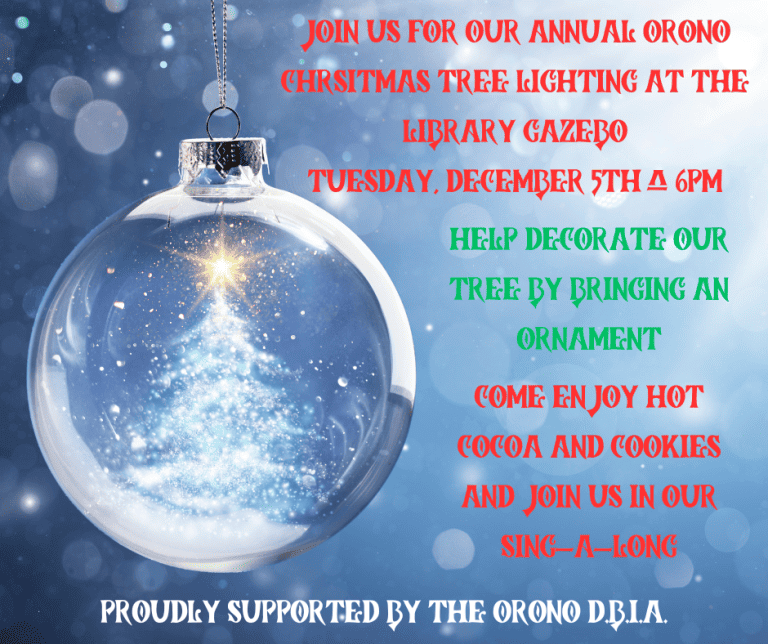 Annual Christmas Tree Lighting at Orono Library Gazebo Orono BIA